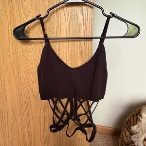 SHEIN Black Sleeveless Cut Out Bodysuit